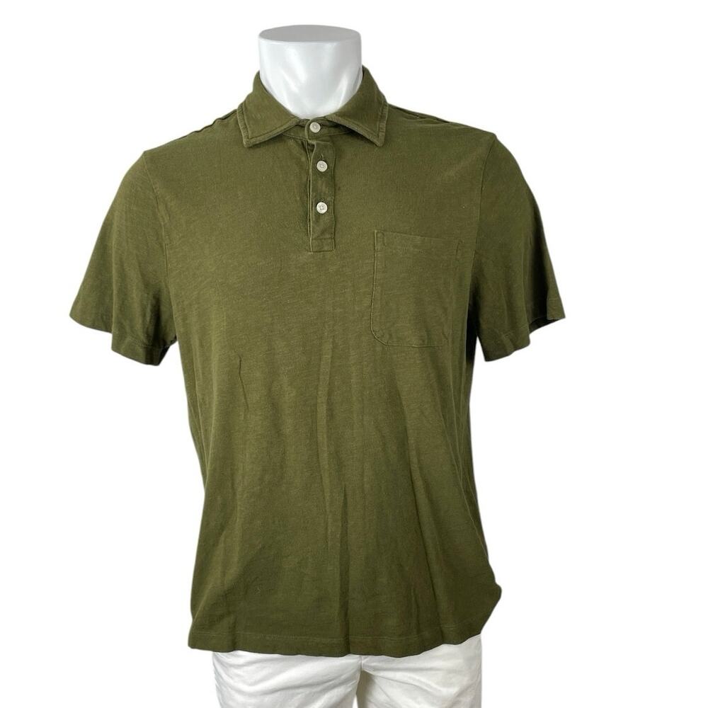 Goodfellow & Co Mens Green Short Sleeve Cotton Pocket Golf Polo Shirt Top Size L